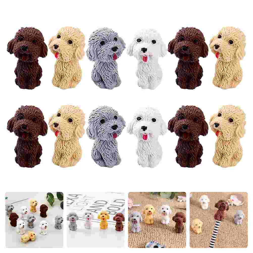 24 PCS Puppy Eraser Erasers Rubber Tool Mini Animal Trendy Erasing Lovely Dog Shaped Student Pencil Stationery