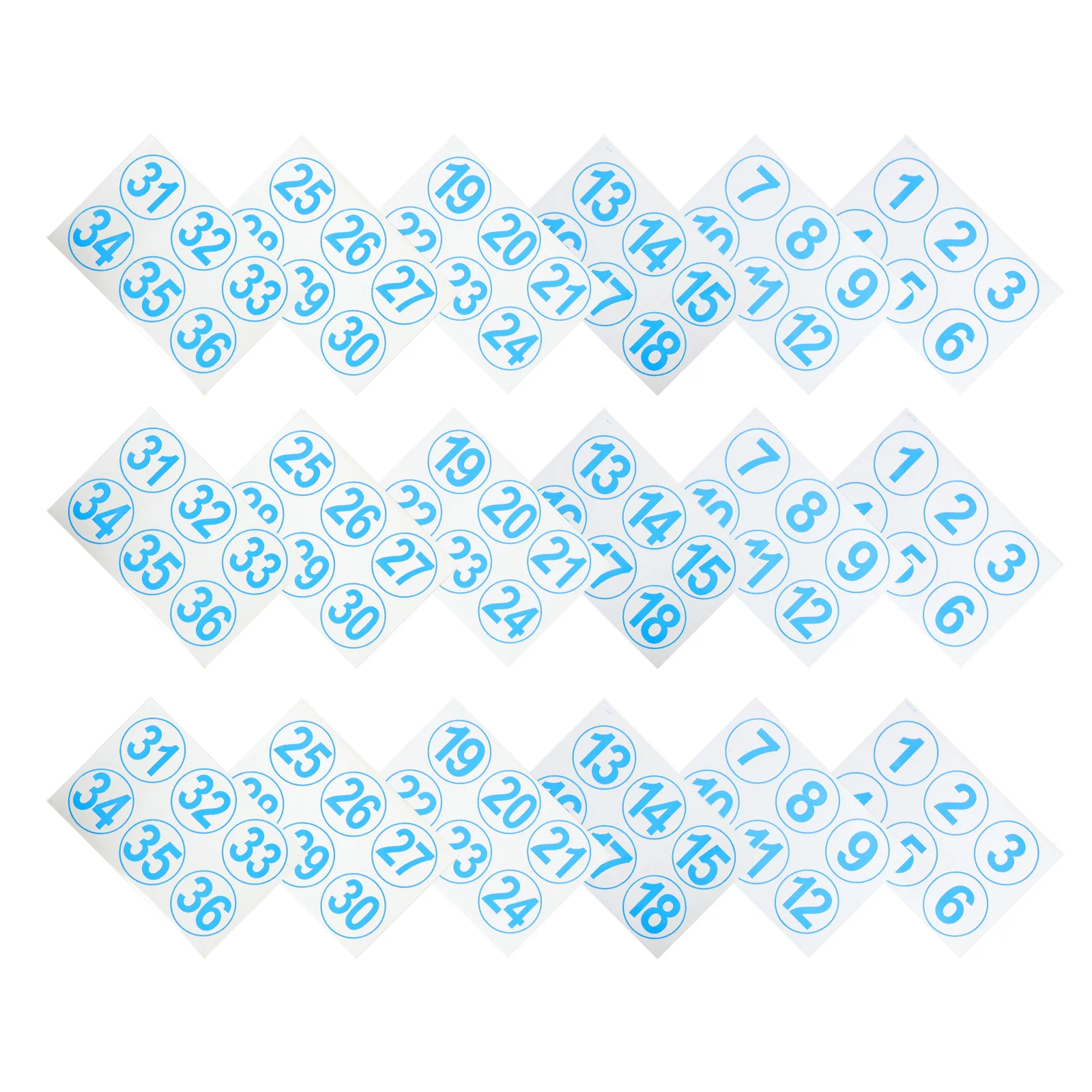 

18 Sheets Self Adhesive Floor Number Stickers 1-36 Versatile Use for Wood Tile Carpet Classroom Management Preschool