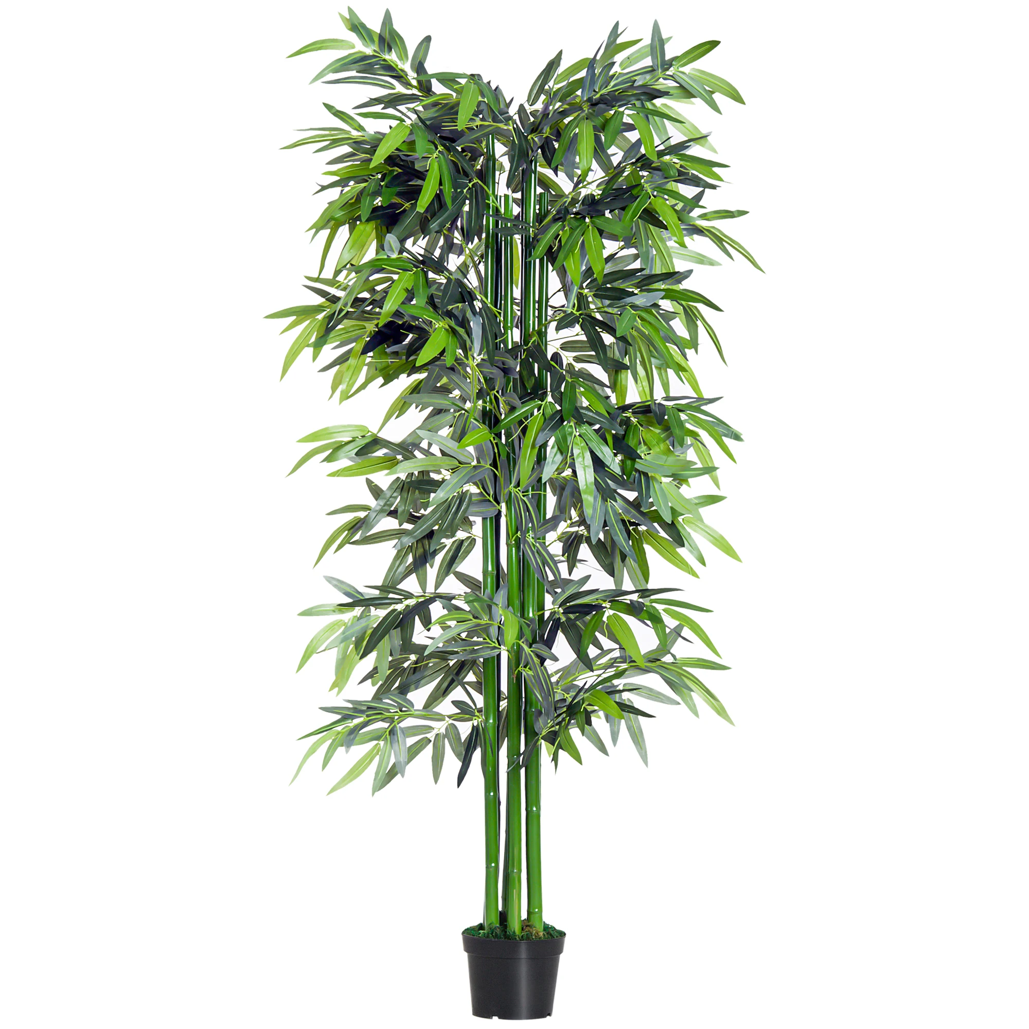 180cm Artificial bamboo Outsunny with natural reeds synthetic plant tree