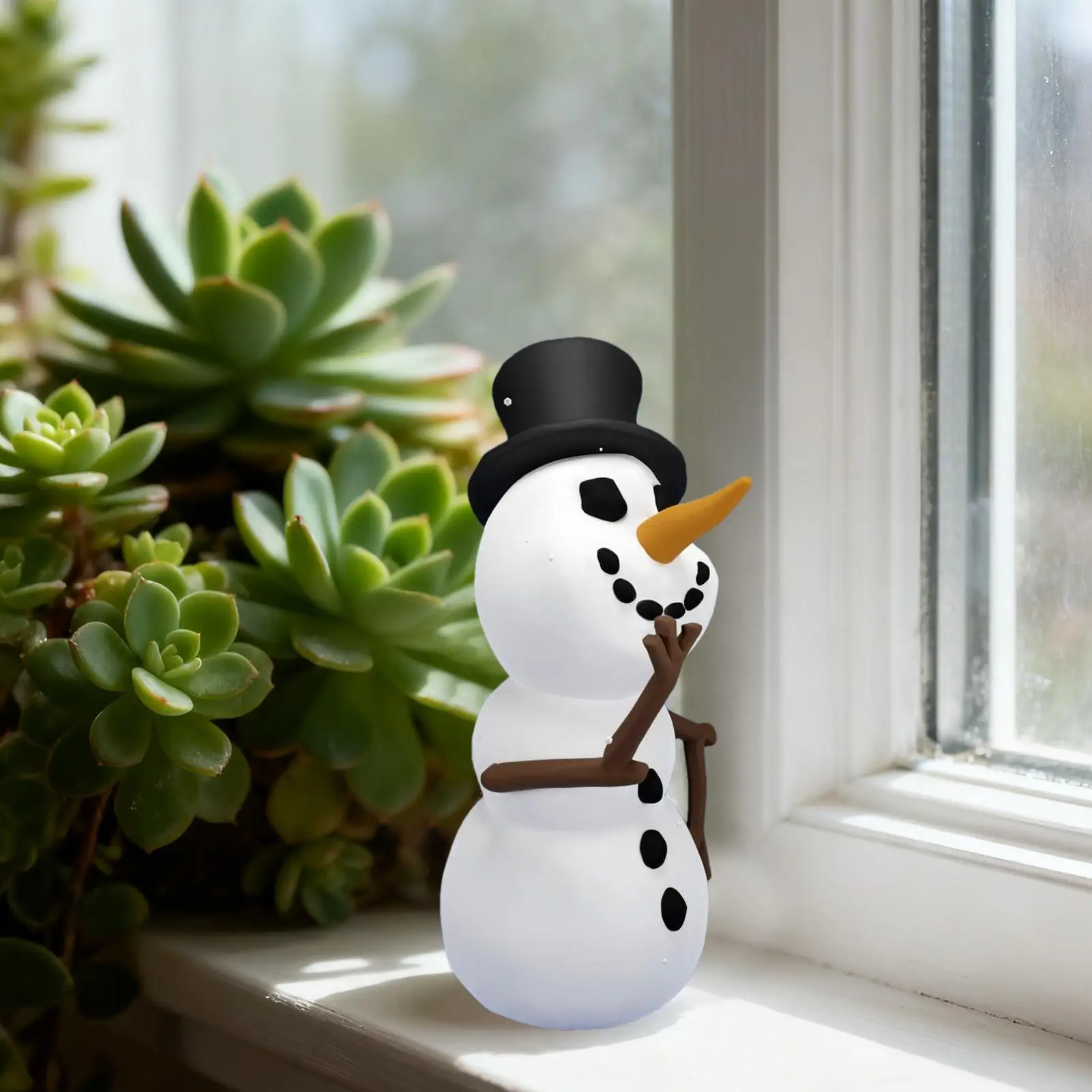 

Snowman Figures 3D Printed Funny Holiday Desk Decor Desktop Christmas Figure for Collectors Home Office Living Room Bedroom