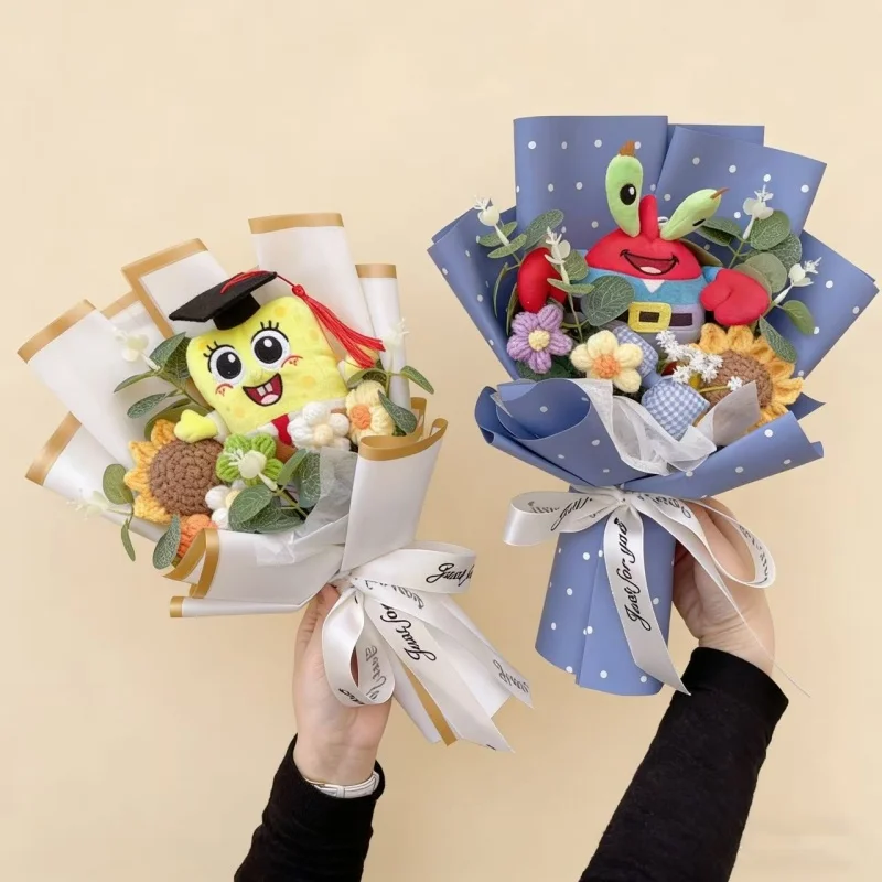 

Классические аниме-плюшевые куклы Спанквэкс с подсолнухами, креативные букеты, подарки на Рождество, день рождения, выпускной