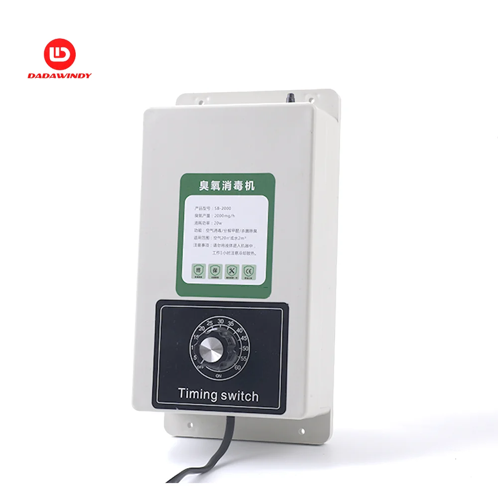 2000mg/h Ozone Generator Machine Home Air Water Sterilizer Purifier Disinfection for Oil Fruits Vegetables Meat Food With Timer