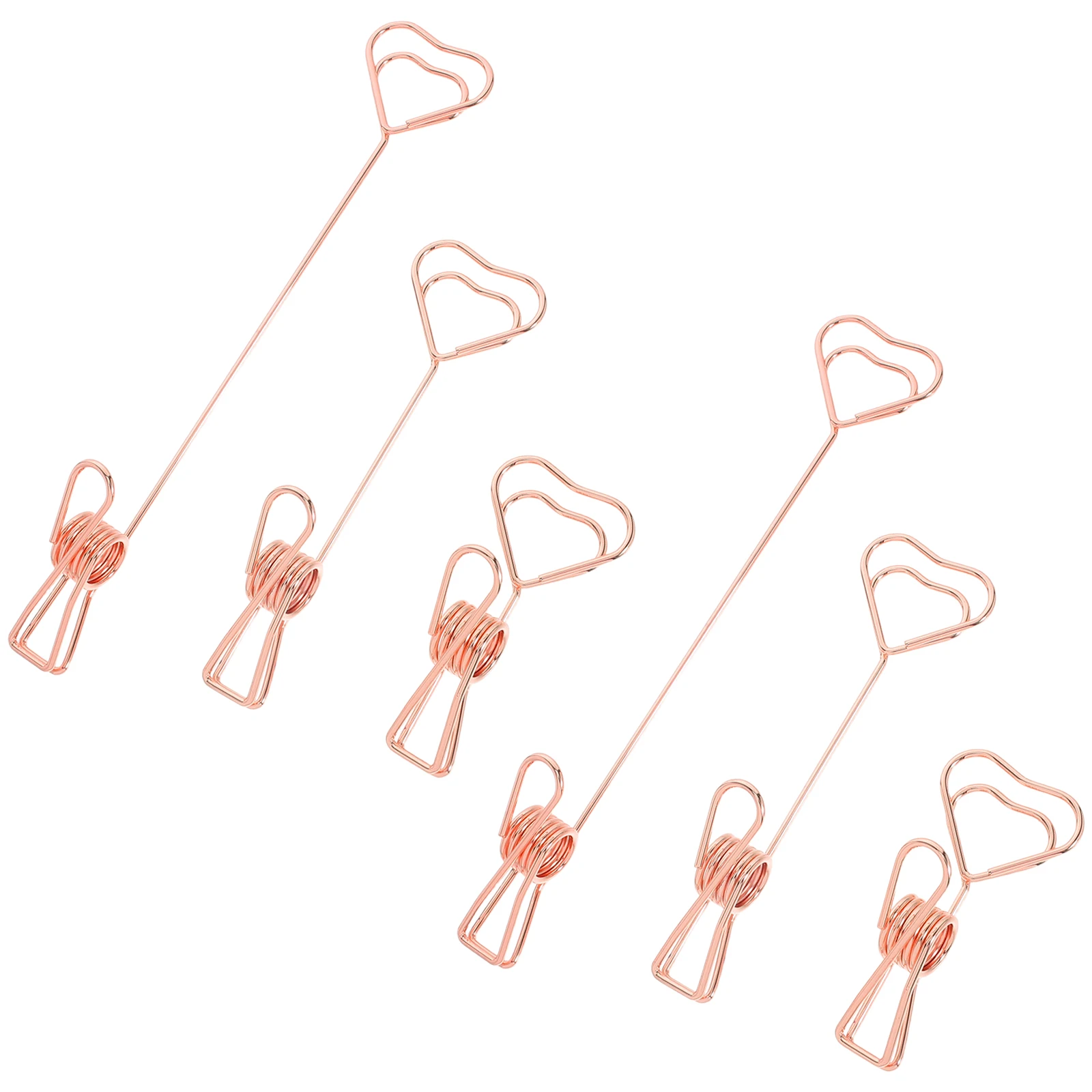 

6 Pcs Clips Vertical Note Holder Holder Note Stand Card Organizer Heart Shape Metal Wire Desk Accessories Office Supplies