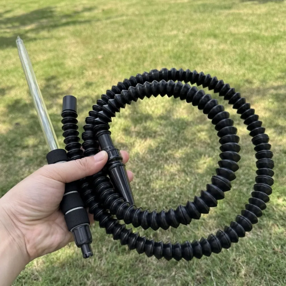 Detachable Hookah Hose Flexible Plastic Shisha Pipe with Glass Mouthpiece&Foam Handle, Washable Water Smoking Tobacco Accessory view 6