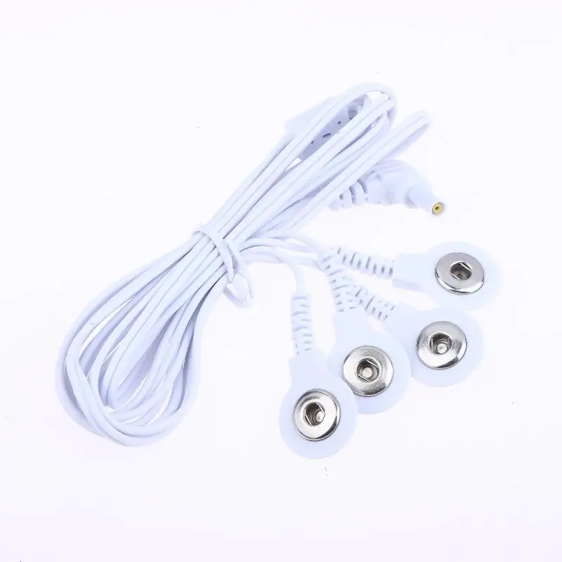 4 Way 2.35mm Plug Electrode Wire For Tens EMS Massager Electrical Nerve Muscle Stimulator Electrode Cable Line Wire