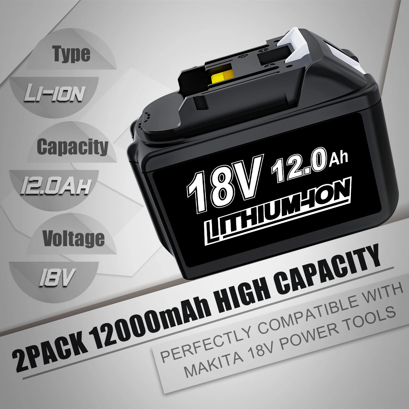 Pour Batterie Makita 18V 3.0AH/4.0AH/6.0AH/9.0AH Batterie Rechargeable BL1830 BL1815 BL1860 Batterie d'outil électrique de remplacement