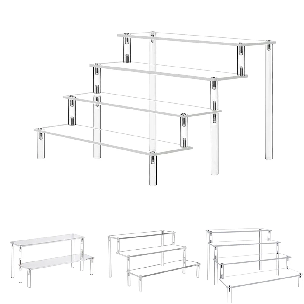 

Acrylic Display Riser, Versatile Organizer Display Shelf for Funko POP Collections, Figure, Dessert Shelves Decoration Organizer