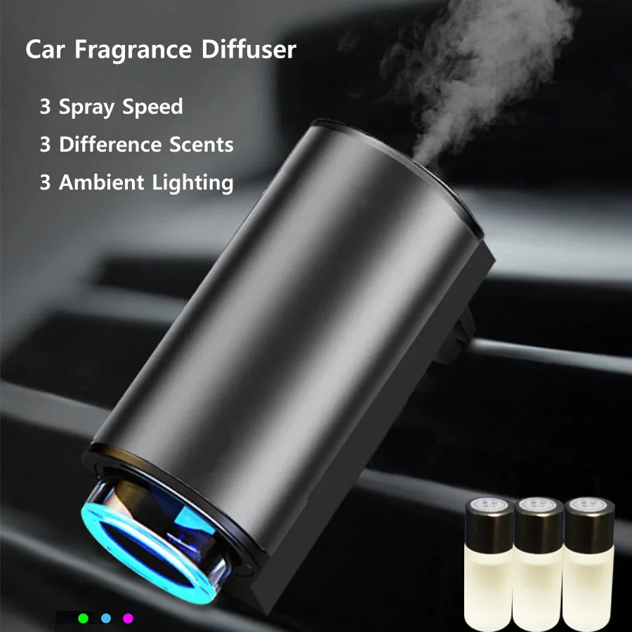 Aroma Oil Diffuser for Car  Air Oulet  Fragrance Diffuser 3 Scents Perfume Vehicle Air Freshener Good Smell Purifying Interior