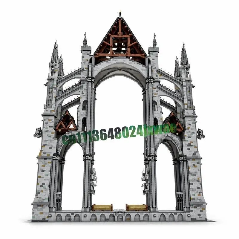 NEW 41101PCS Gothic Cathedral Cross Section MOC Architecture Building Blocks Custom Assembly DIY Creative Model Puzzle Toy Gift