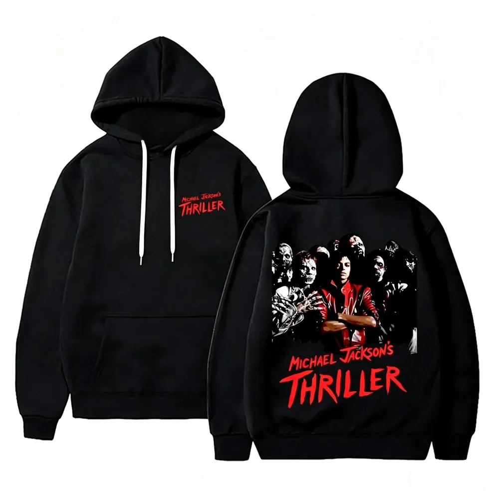 Classic Vintage Michael Jackson Thriller Hoodie Men Women Retro Gothic Rock Horror Sweatshirts Men's Punk Oversized Streetwear