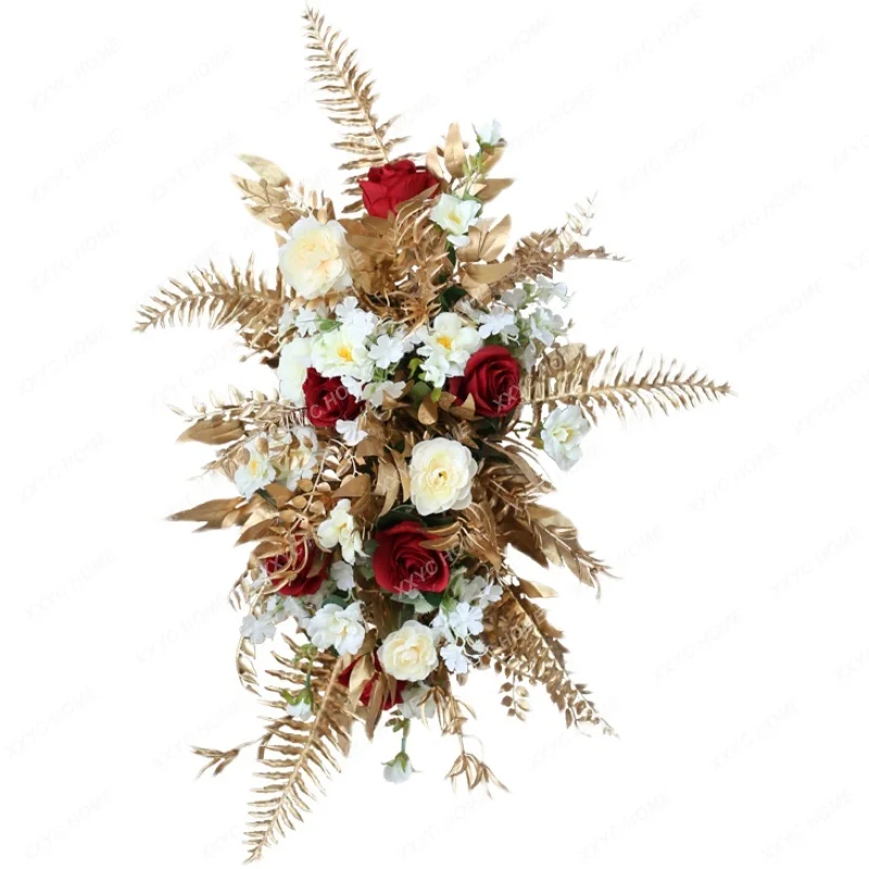 Floral Ball Flower Column Wedding Set Props Silk Flower Road Lead Wall Hanging Stage Stand Decoration Welcome Arrangement