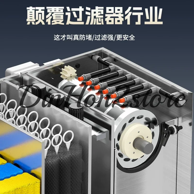 Aquaculture Drum Filter Stainless Steel Micro Screen Pond Water Recirculation Waste Remover Strainer