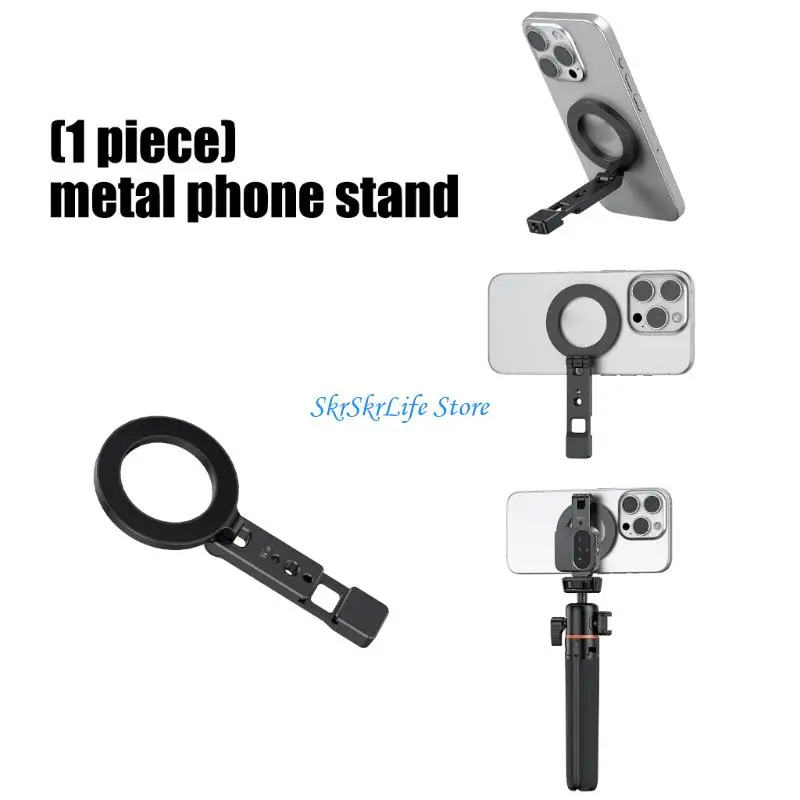 E65E Metal Folding Phone Support For Mobile Devices 12 Series Having Complete turn Movement
