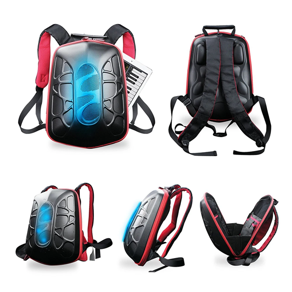 hot fashion  traveling bag sport bag hiking power bank led bike backpack with music player speaker