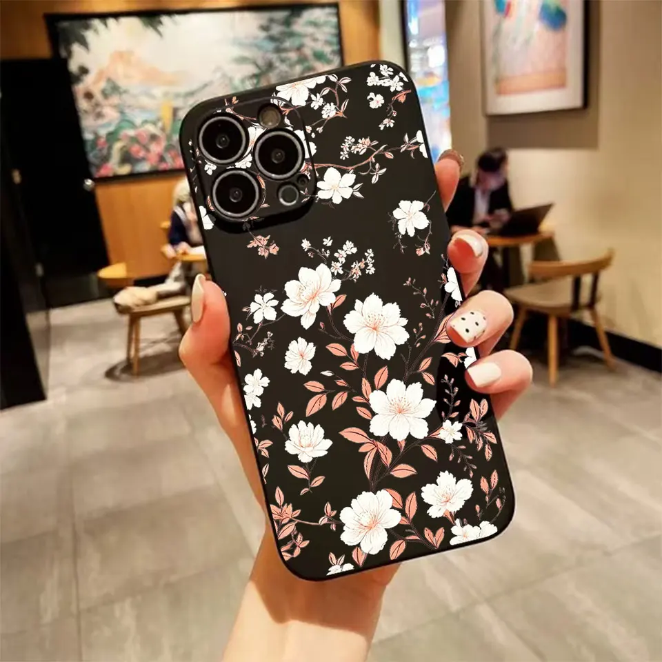 Funda de silicona suave con diseño pintado de moda para iPhone 17 16 15 14 13 12 11 Pro Xs Max Air 16e 17e 7 8 6 6s Plus Mini X XR SE 2022 3