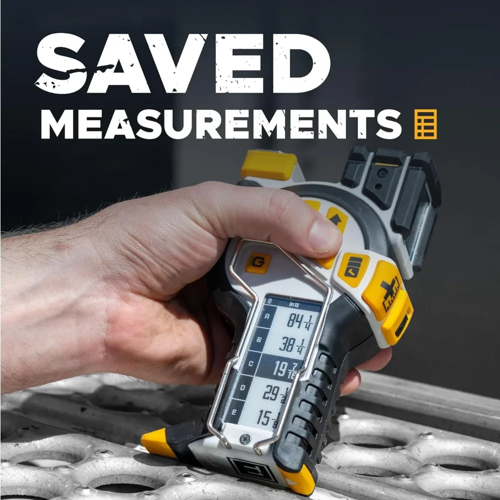 Tomahawk Digital Tape Measure - Professional Accurate Measuring Tool, Green Laser, E-Paper Measuring List,