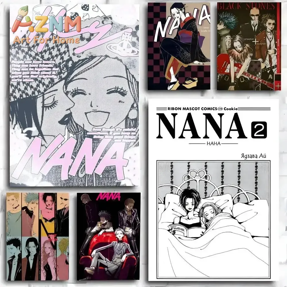 AZNM NANA Osaki Nana Anime Manga Canvas Wall Art Frameless Print Poster for Home Bedroom Living Room Wall Decor