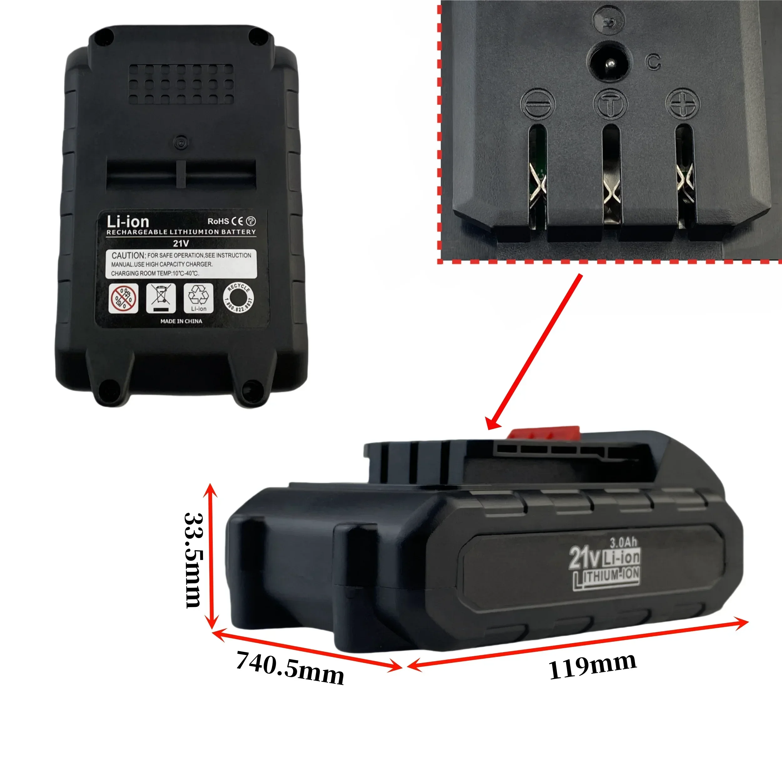 بطارية ليثيوم جديدة 2026 21 فولت قابلة لإعادة الشحن للأدوات الكهربائية، تستخدم للمفاتيح الكهربائية Dayi، لقم الثقب، مناشير السلسلة، إلخ #3