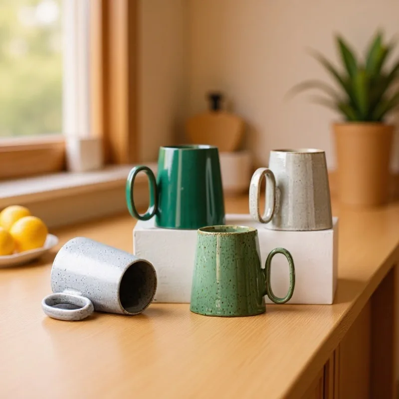 

Керамические кружки-трансформеры в печи, высокий уровень внешнего вида, кофейные чашки большой емкости, чашки для завтрака в отеле и семье