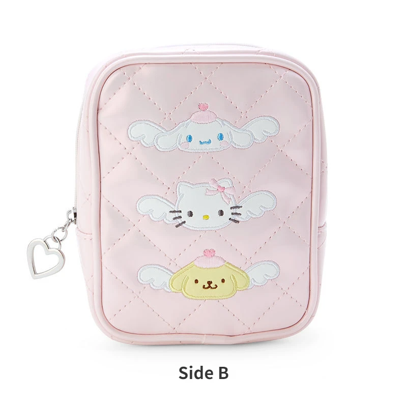 Dream Angel Series Sanrio Mymelody Kuromi Cinnamoroll Pink Rhombus Two-sided Cartoon Pattern Storage Bag Cosmetic Bag Gift