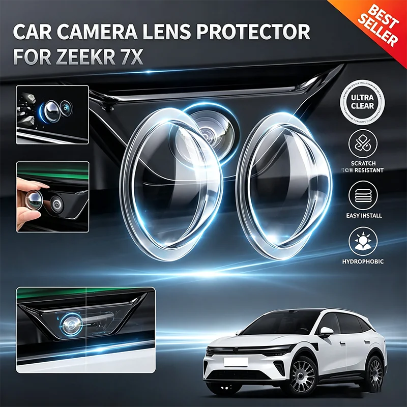 For ZEEKR 7X Car Rearview Reversing Camera Lens Protective Cover 360 Degree Camera Protection Waterproof Dustproof Auto Acc