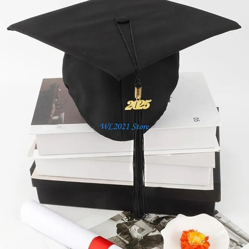 G5GC قبعات التخرج الأنيقة للأطفال مع شرابات لينة محبوك النسيج قبعة التخرج لاحتفالات التخرج الحدث المدرسة #2