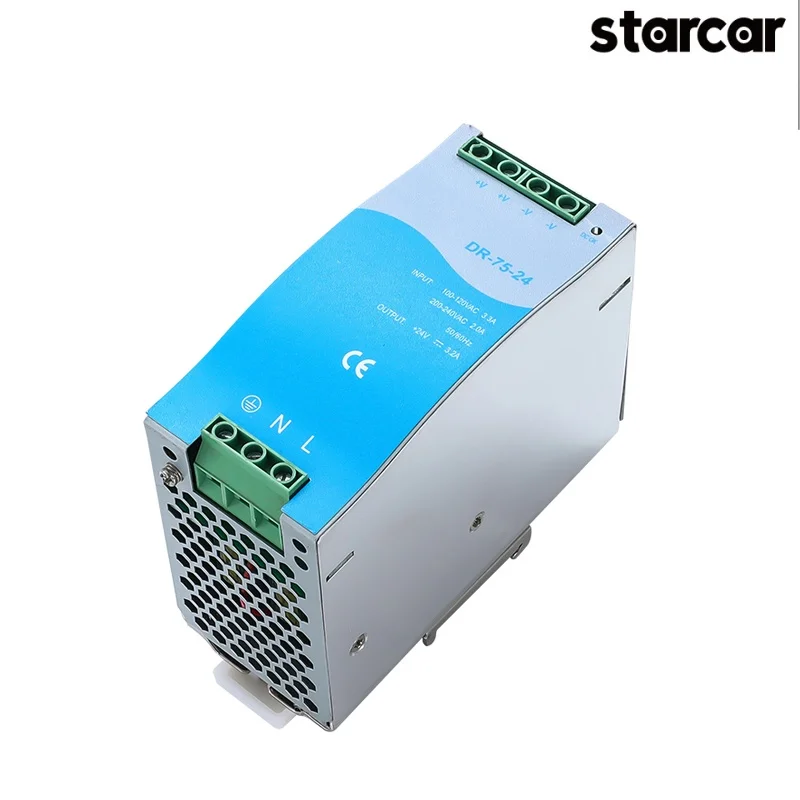 Industrial ac to dc amp din rail power supply adjustable single output 12v 24v 36v 48v