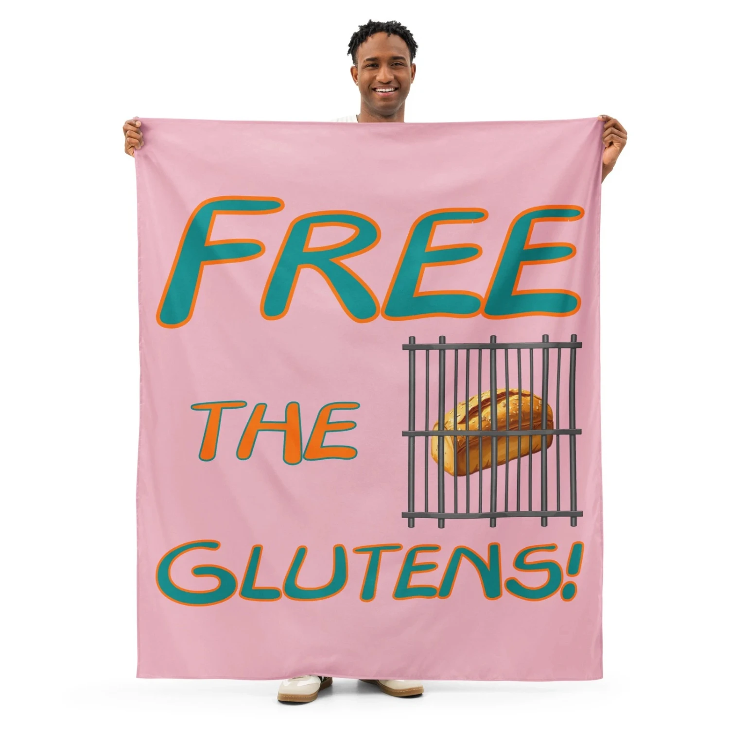 _Free the Glutens_ Wall tapestry Baking Wheat Flour Bread Celiac Waits