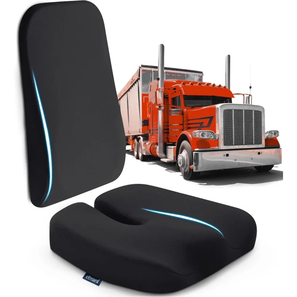 

Truck Seat Cushion for Back Pain Relief and Support - Ideal Gift for Truck Drivers - Semi Truck Accessory