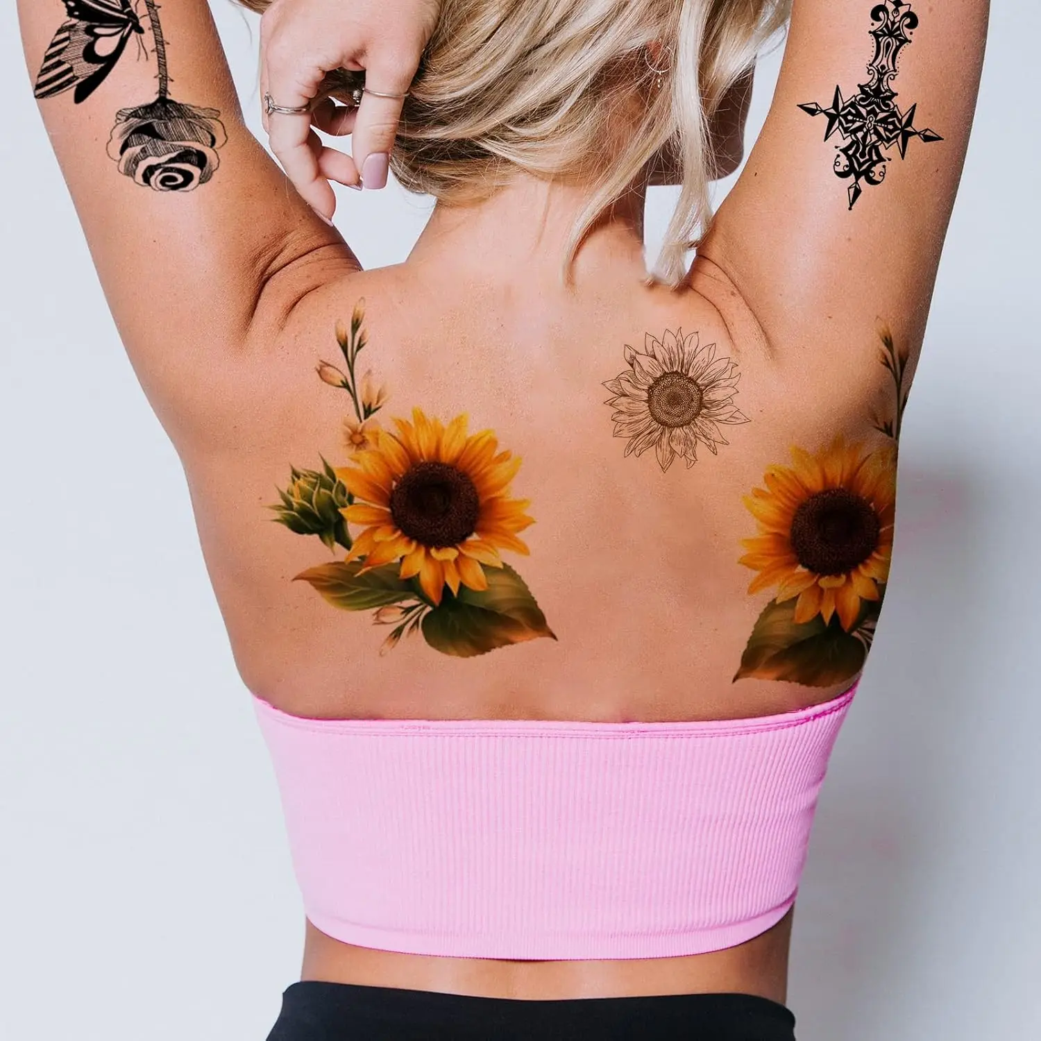 ESHANG Printable Temporary Tattoo Paper A4-5 Sets for Inkjet printer DIY Image Transfer Decal Paper for Skin, For Halloween, Cel