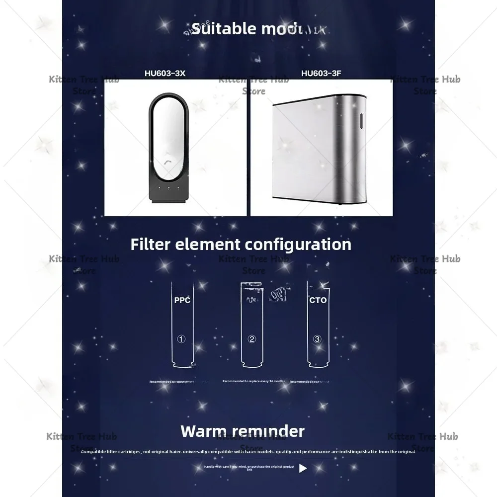 Water purifier filter HU603-3X 603-3F PPC composite CTO carbon rod UF ultrafiltration membrane DIY