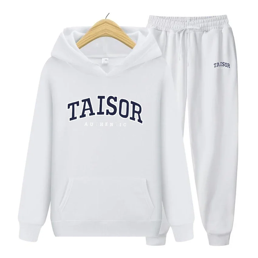 

Men's Long Sleeves Couple Sets Taisor Hoodies Set Sweatpants Suits Women Hoodie Sweatshirts and Joggers Lover Hoodies Sets