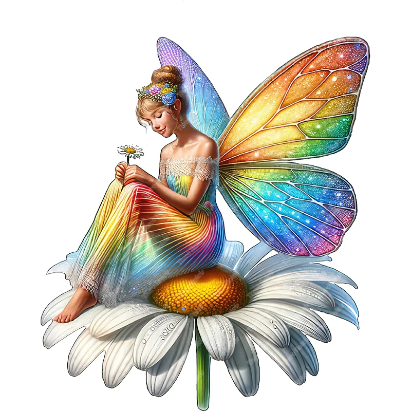 Three Ratels beautiful Flower Fairy IArt wall sticker for home decoration Waterproof Car decals