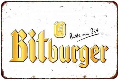 Bitburger LAGER BEER Vintage Look Reproduction Metal sign