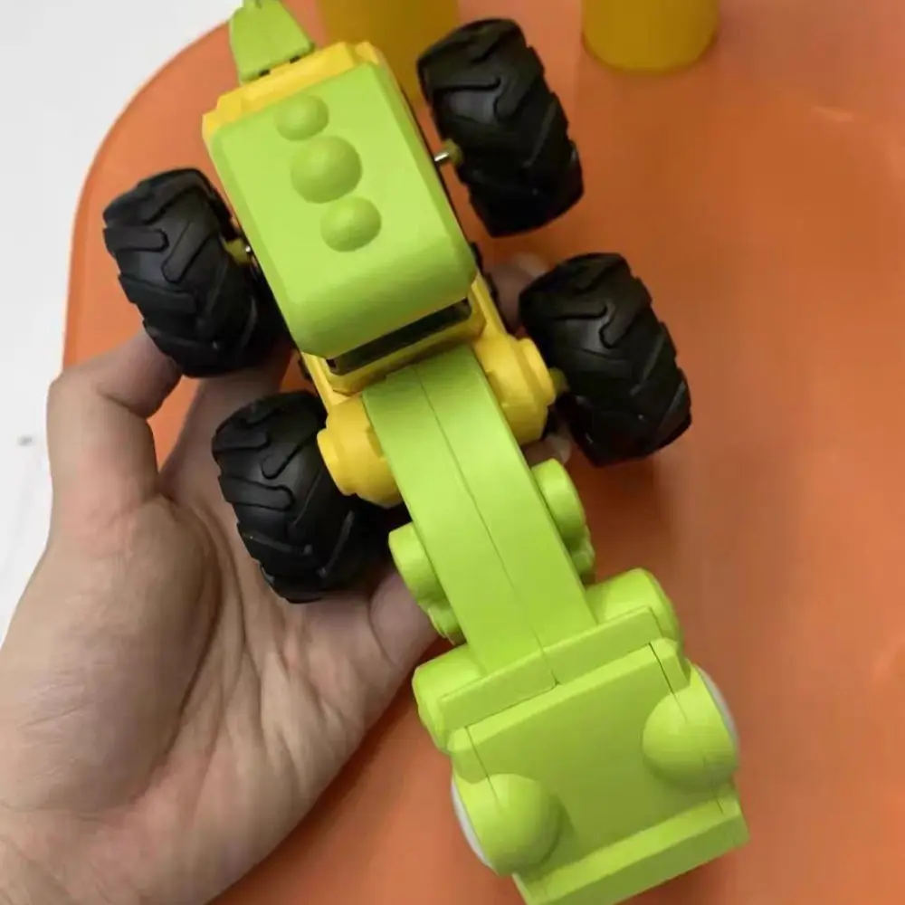 Coche de juguete de plástico para niños, rompecabezas de prensa, dinosaurio, ingeniería, colección de modelos de coches, excavadora educativa, coche de juguete