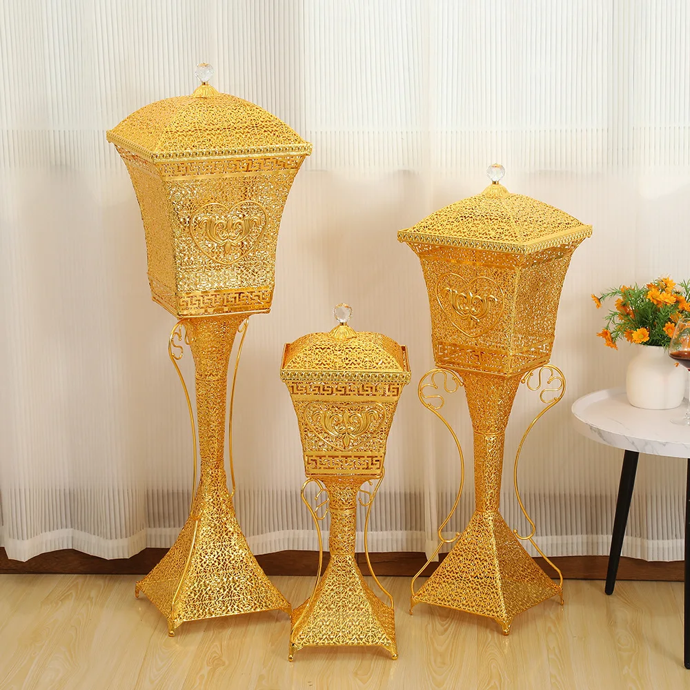 European light luxury iron incense burner four corners big incense arabic home ornament