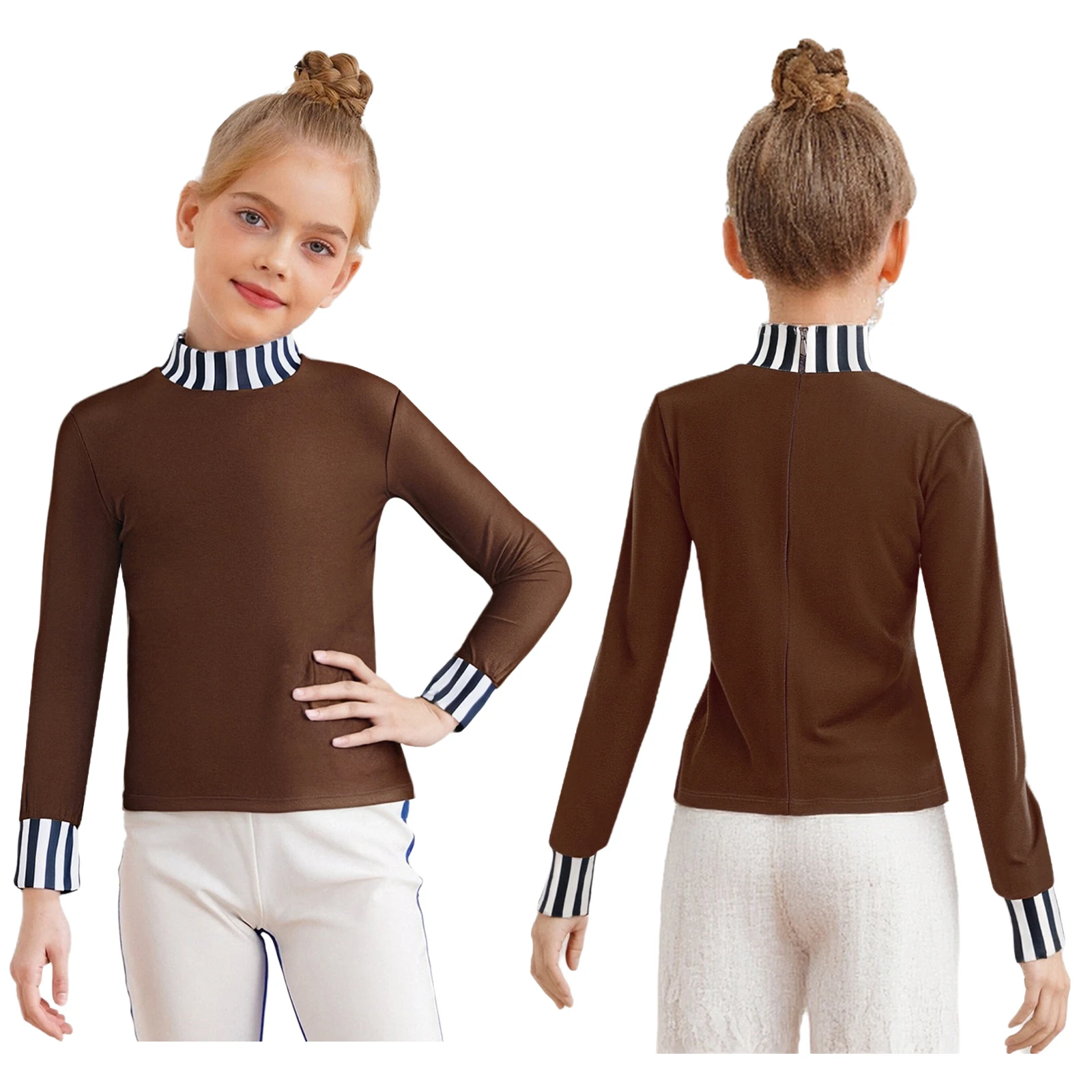 

Детский костюм фабричного работника на Хэллоуин, топы для косплея, топ с воротником-стойкой и длинными рукавами в полоску для девочек и мальчиков, необычная тематическая вечеринка