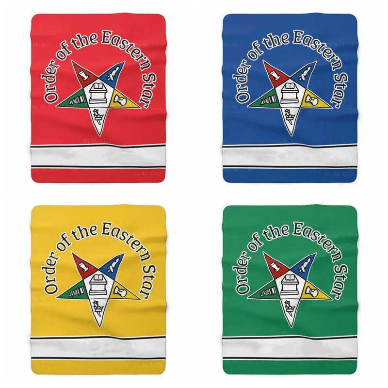 Oes Star Order Of Eastern Can Customize The Name Super Soft Cozy Flannel Blanket For Sofa Couch Chair All Season Use