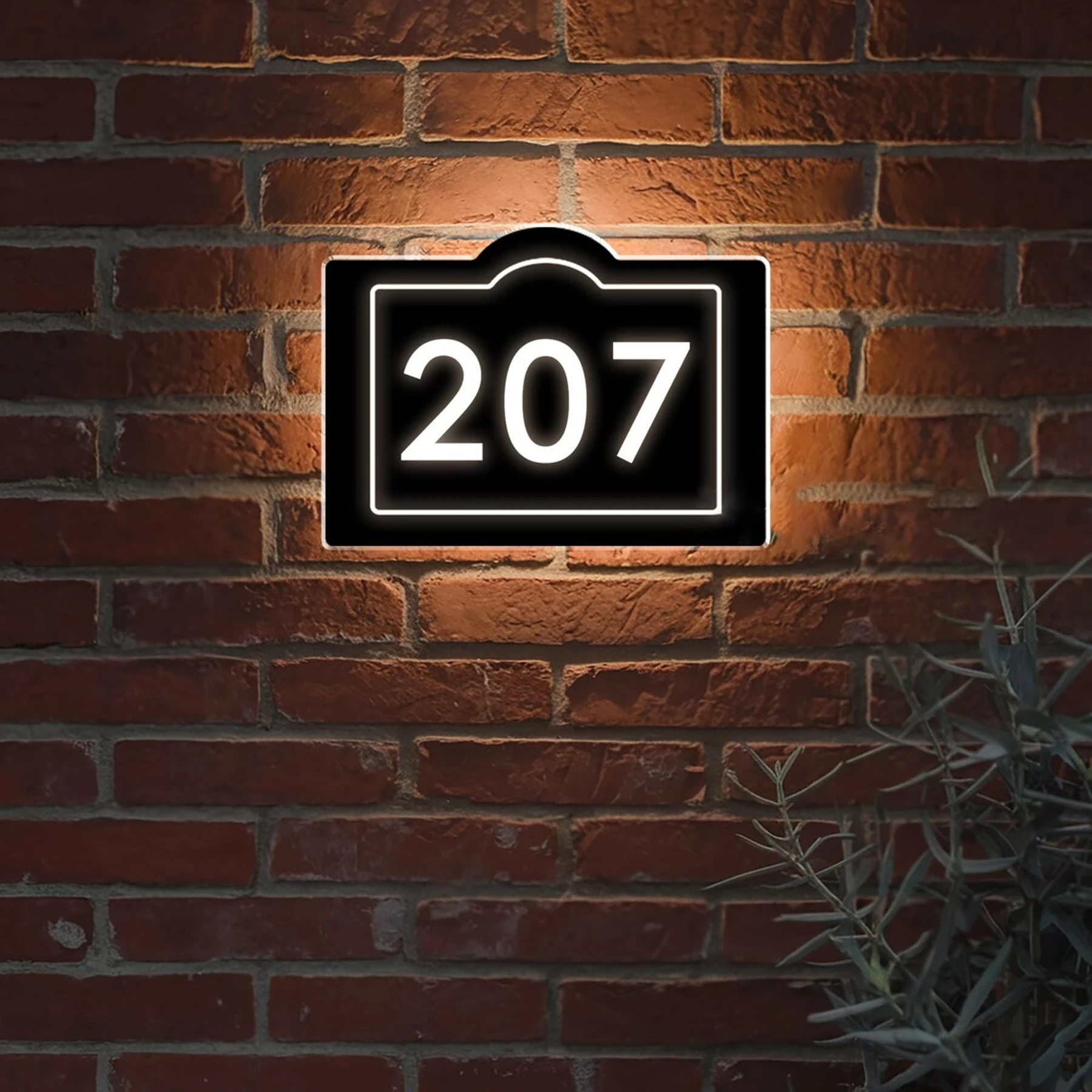 사용자 정의 조명 LED 주소 플레이트 백라이트 집 번호 기호 개인 조명 집 문 12V 현대 아크릴 번호 기호