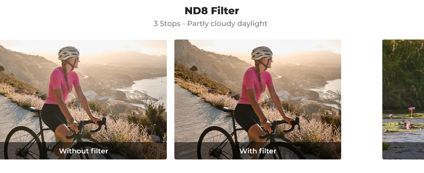 K&F CONCEPT PL ND4 ND8 ND16 Filter für GoPro HERO 4K Kamera Neutraldichte Polarisationsfilter mehrfach beschichtet HD optisches – Detail 12