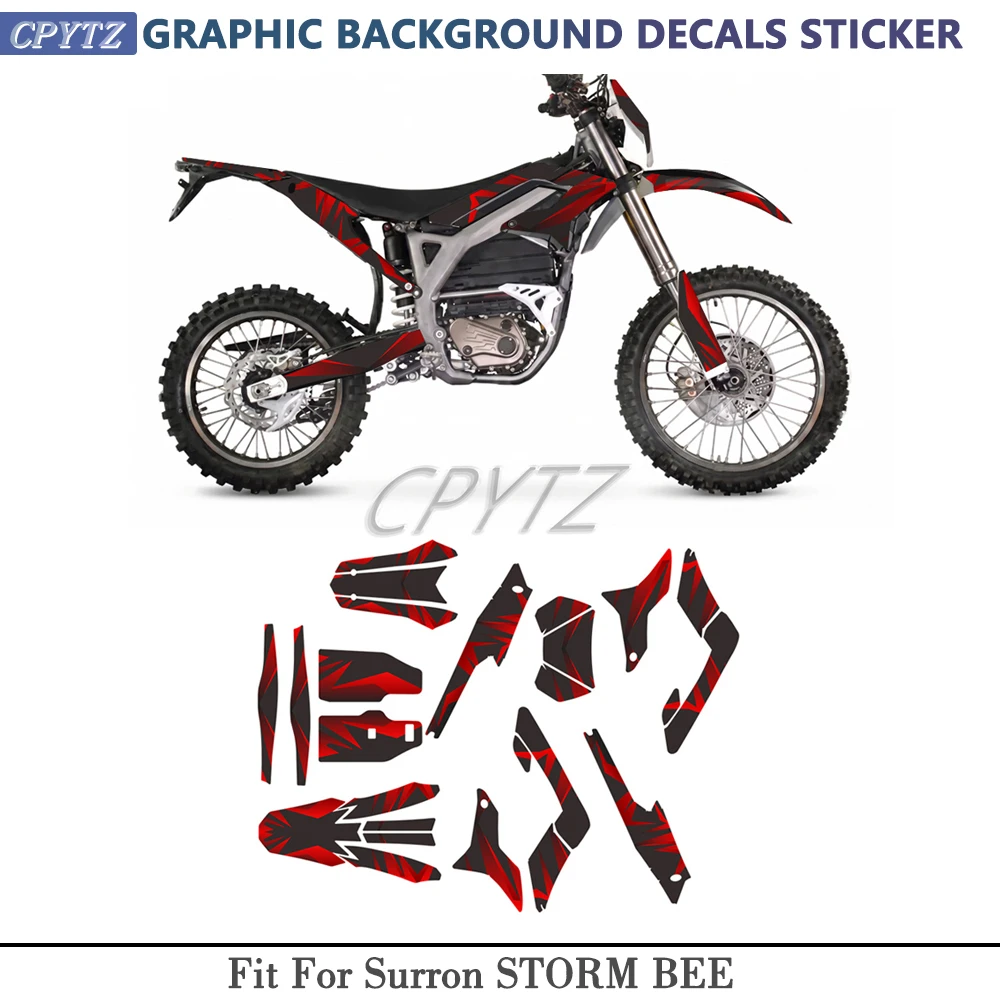Fit for SUR-RON Storm Bee Graphics Special Thickened Decal Body Cover Imitation Scratch Protection Crystal Glossy Film Stickers