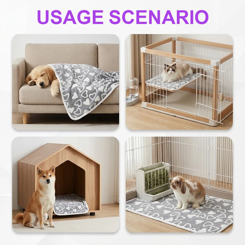 Soft Warm Pet Blanket Grey Cut - Pet Beds recension och pris