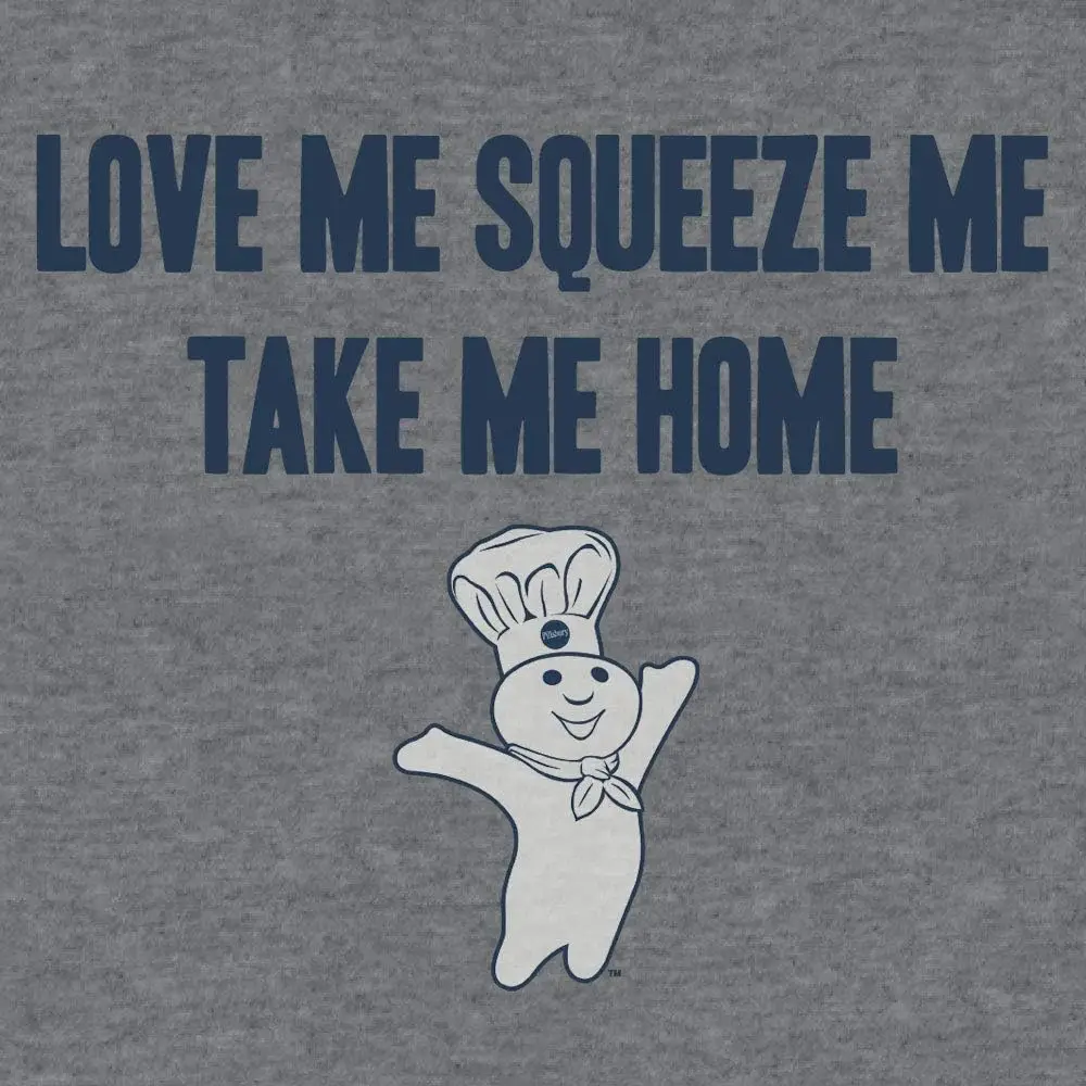 Tee Luv Pillsbury Doughboy T-Shirt - Love Me Squeeze Me Take Me Home Graphic Tee