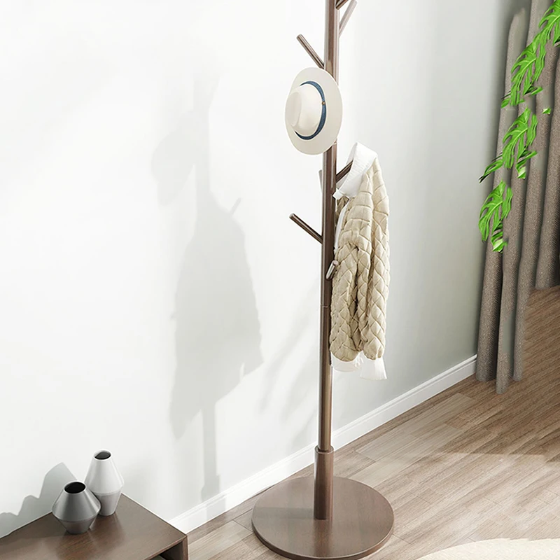 

Wooden Cactus Coat Rack Standing Clothing Space Saver Dressing Industrial Hanger Floor Clothes Entrance Room Furniture