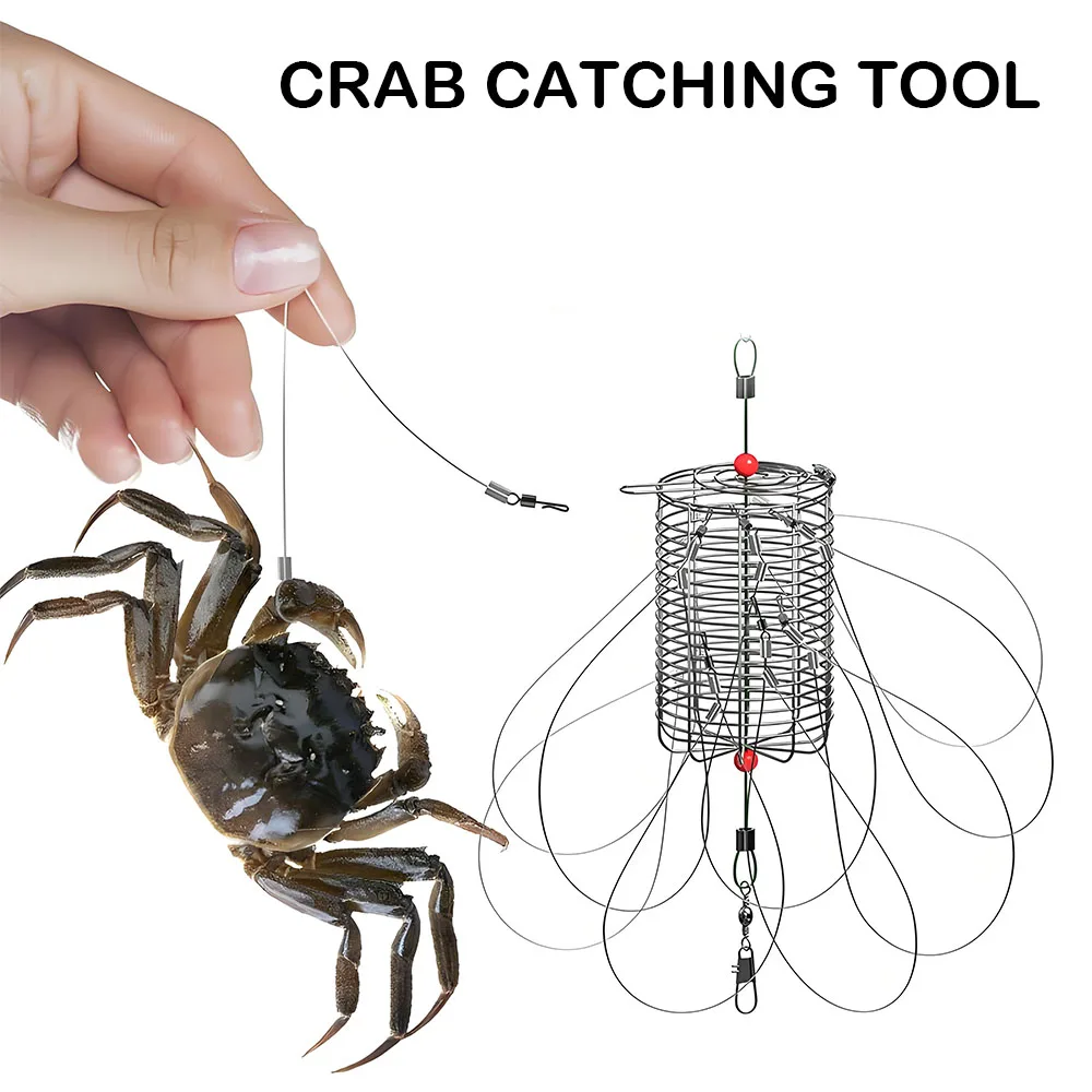

Fishing Catching Tool Lure Trap Soft Shell Crab Traps Shrimp Crawfish Lure Cast Net Fishing Tackle for Crabs Crawfish Trap Cage