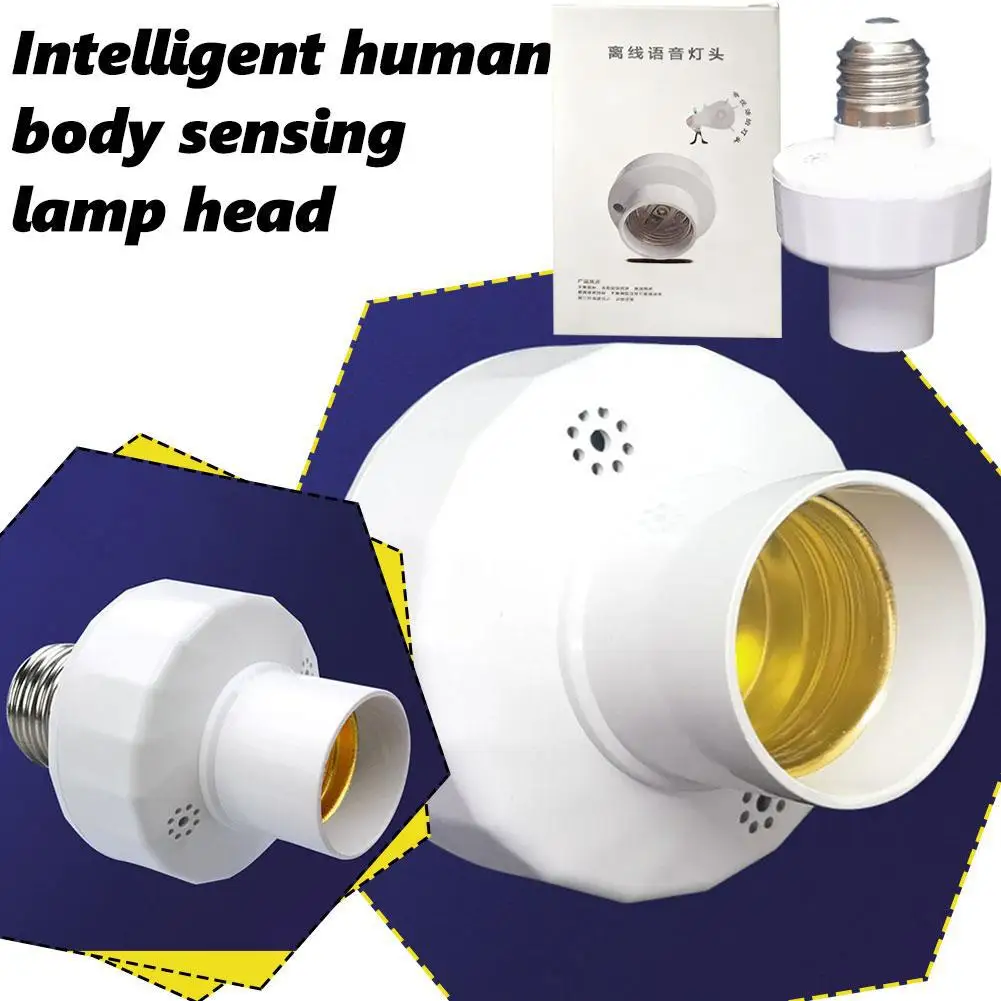 Motion Sensor Socket E27 Smart Lamp Bulb Adapter Motion Activated Light Socket Smart Auto On/Time-delay Light