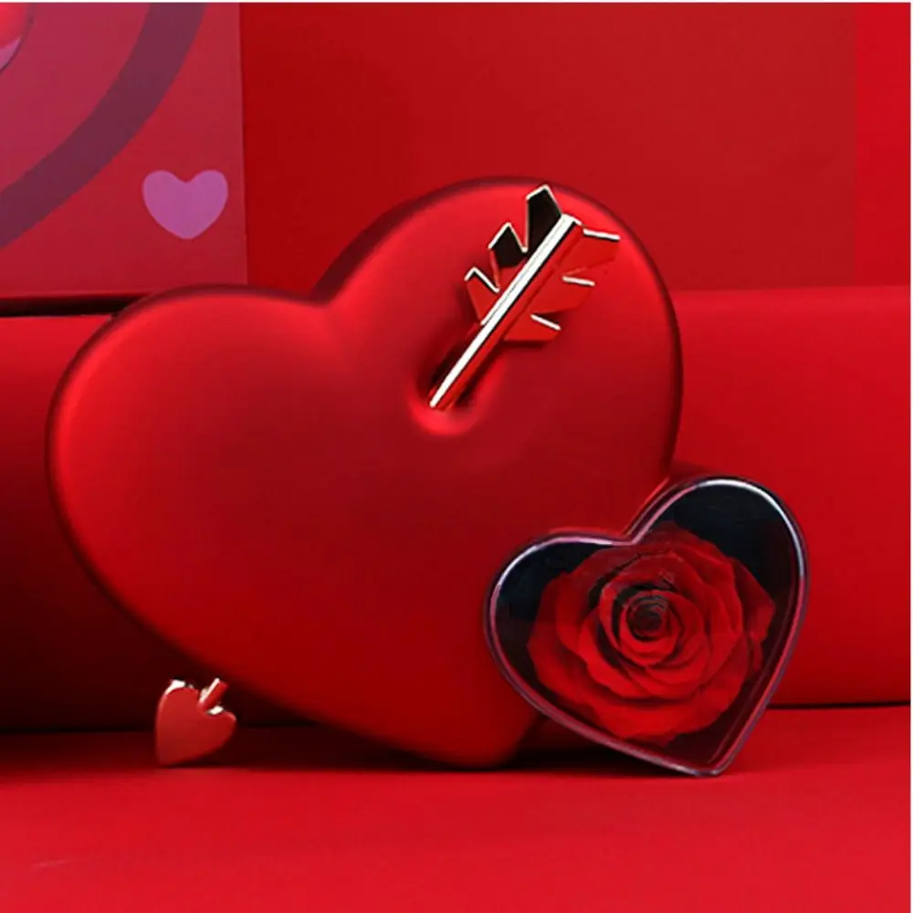 جديد ثقب القلب زهرة الورد هدية مربع الصابون زهرة الأحمر صندوق مجوهرات هدية التعبئة والتغليف صندوق ورقي هدايا عيد الحب