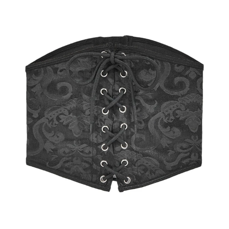 

LaceUp Tied Jacquard Waspie Belt Female Corset Wide Waistband for Theme Event Dropship