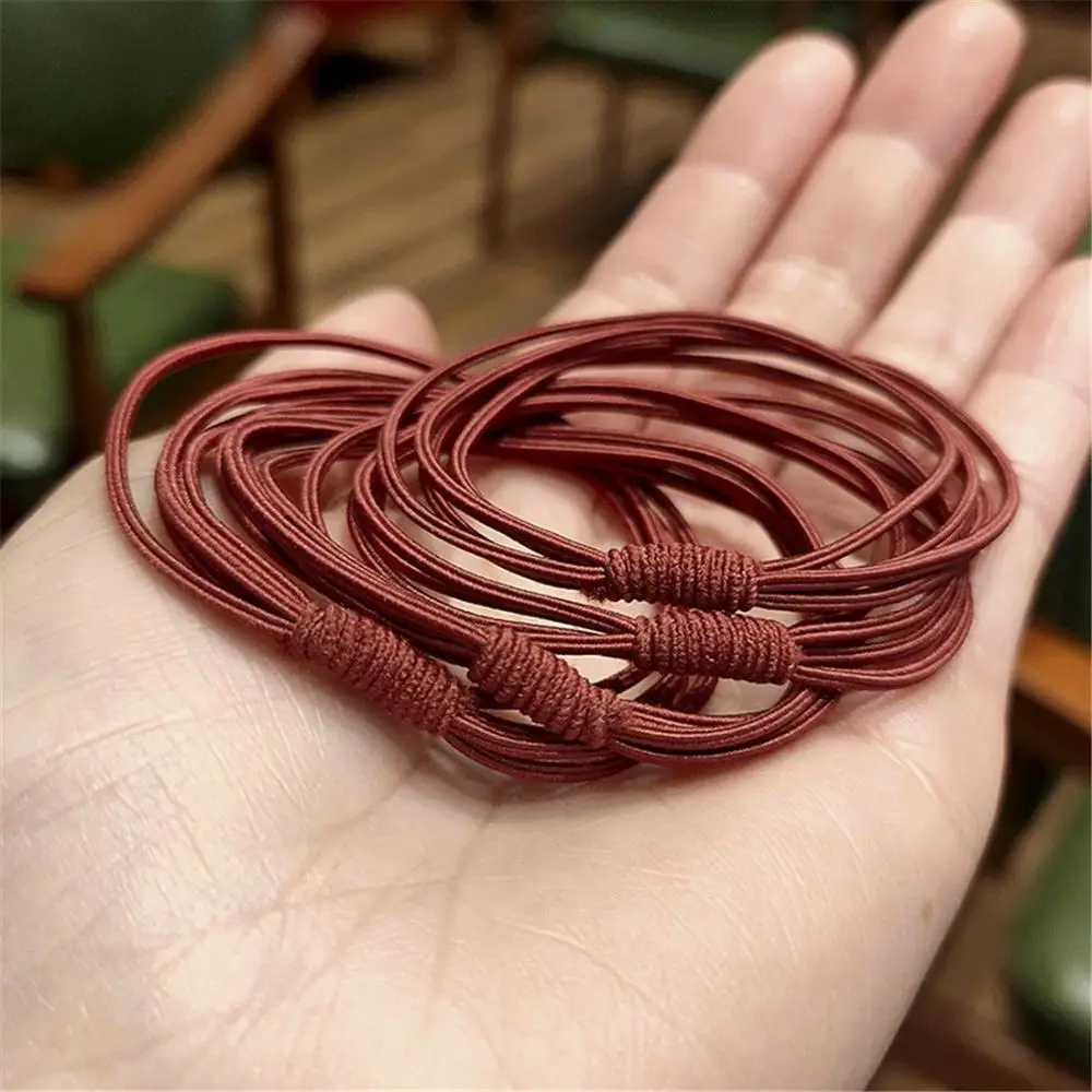 Random Color Concise Women Hair Accessories Hair Ring 4 in 1 Hair Tie Rope High Elastic