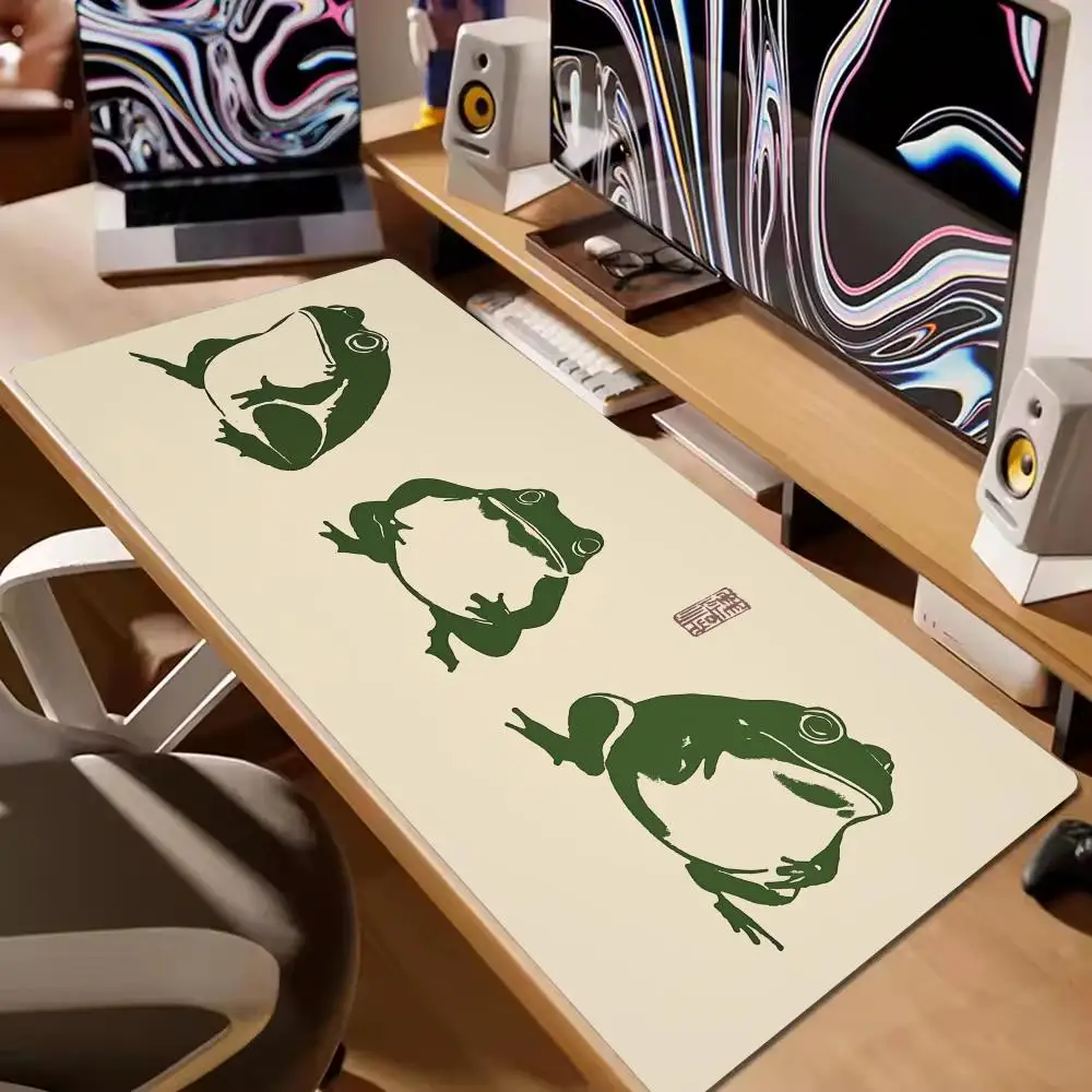 

frog waves Mouse Pad Large Computer Office Game Table Mats XXL Rubber Anti-slip Gaming Keyboard Mousepads Long Desk Pads
